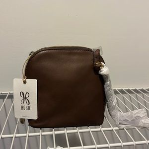Hobo crossbody brown leather bag